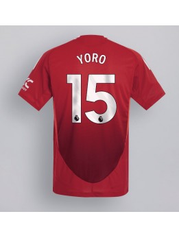 Manchester United Leny Yoro #15 Replika Hemmakläder 2024-25 Kortärmad